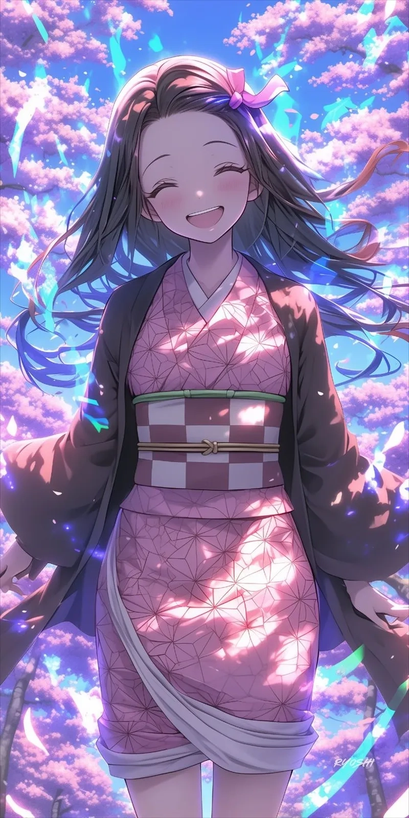 Fan yêu thích hình nền Nezuko cute dịu dàng