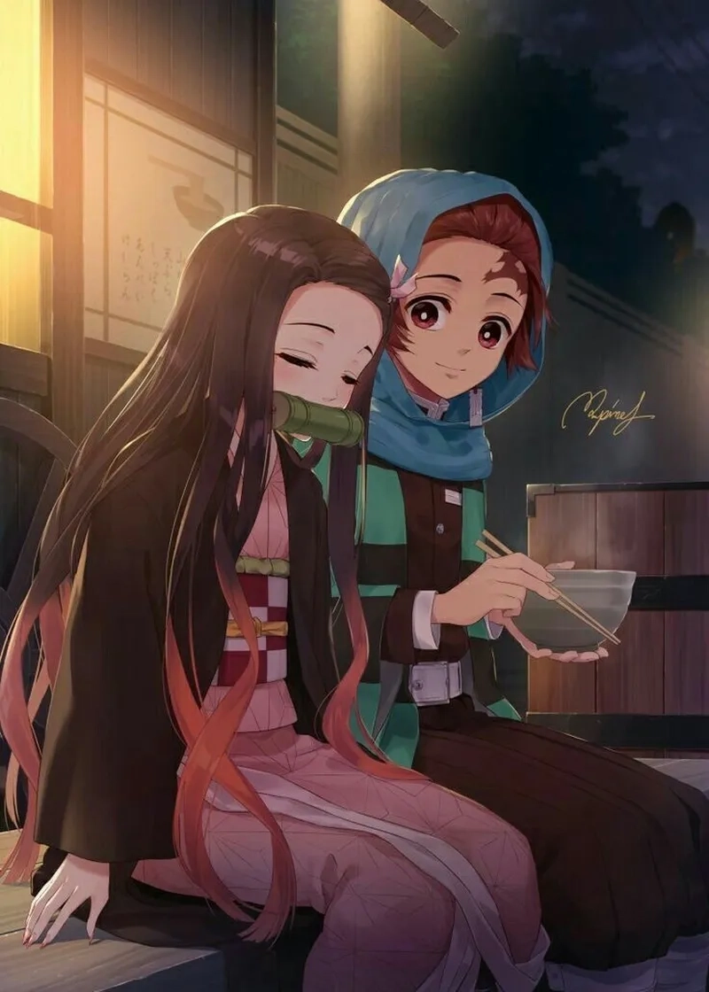 Hình ảnh đồng hành của tanjiro nezuko chạm tới trái tim