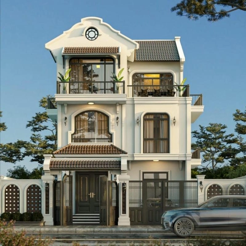 nhà phong cách indochine giao hòa cổ điển và hiện đại