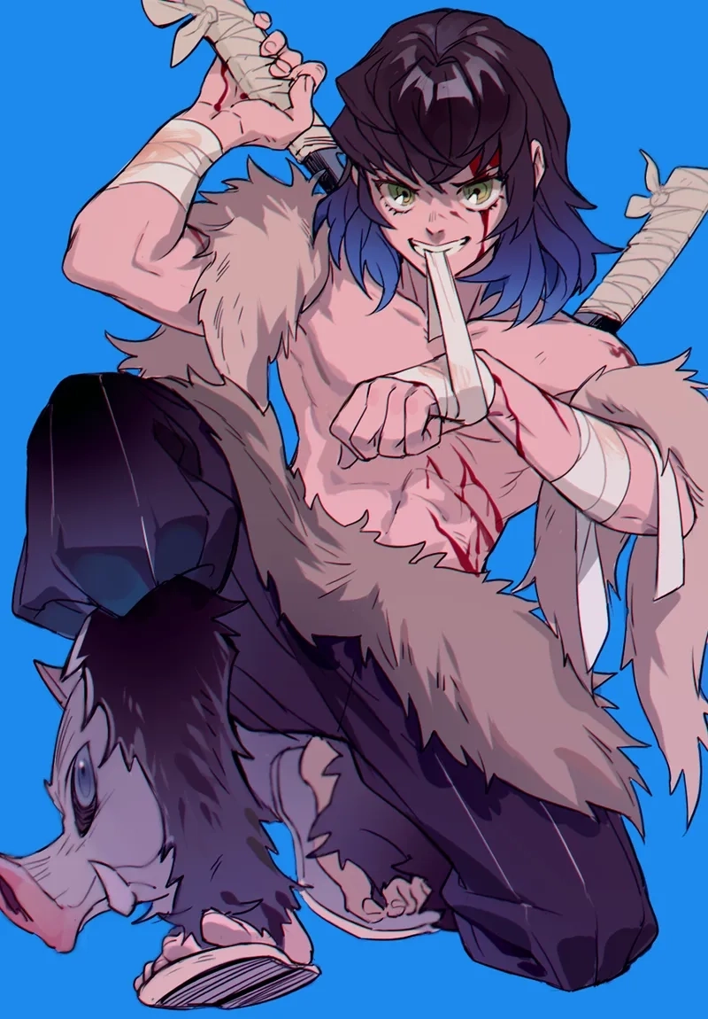 Sự xuất hiện của Inosuke Kimetsu luôn làm nóng mọi khung hình