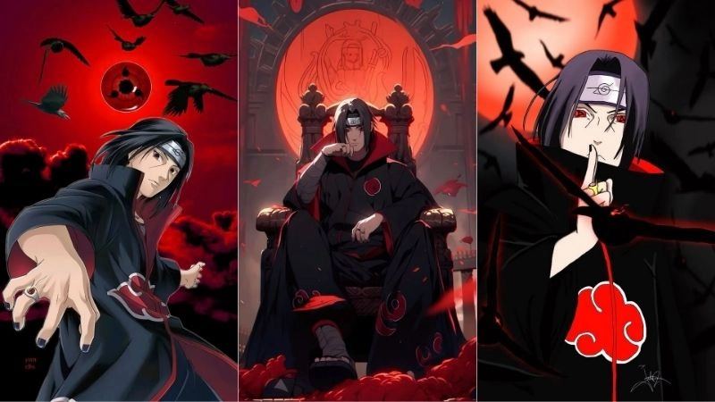 Hình ảnh Itachi thể hiện khí chất trầm tĩnh và đau thương