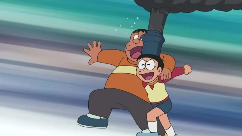 Cảnh tượng vui nhộn khi Chaien đánh Nobita