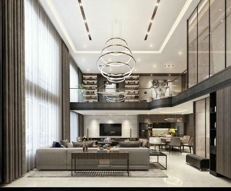 Ý tưởng trang trí trần phòng khách độc đáo