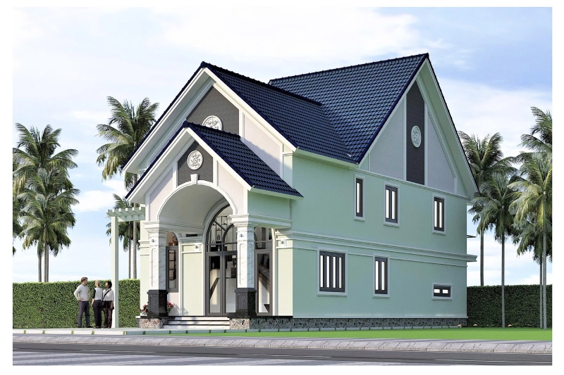 Tham khảo mặt tiền mẫu nhà gác lửng sang trọng