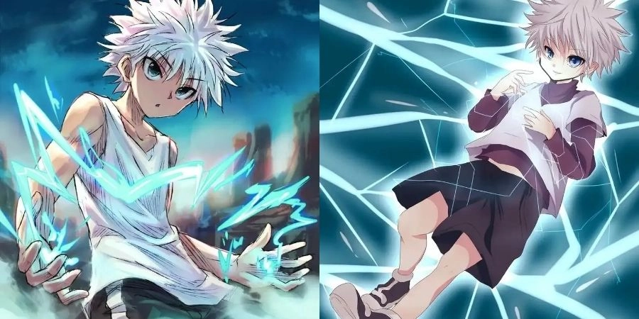 Hình ảnh Killua nổi bật với vẻ ngầu cùng thần thái sắc lạnh