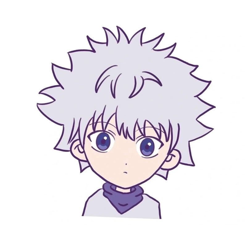 Hình vẽ Anime Killua Chibi đáng yêu từng chi tiết