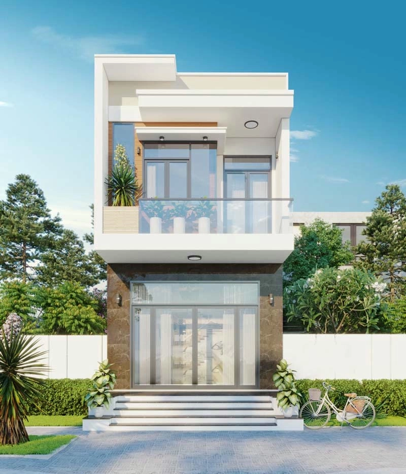 Chi tiết hợp lý từ mặt bằng mẫu nhà đẹp 2 tầng 5x20