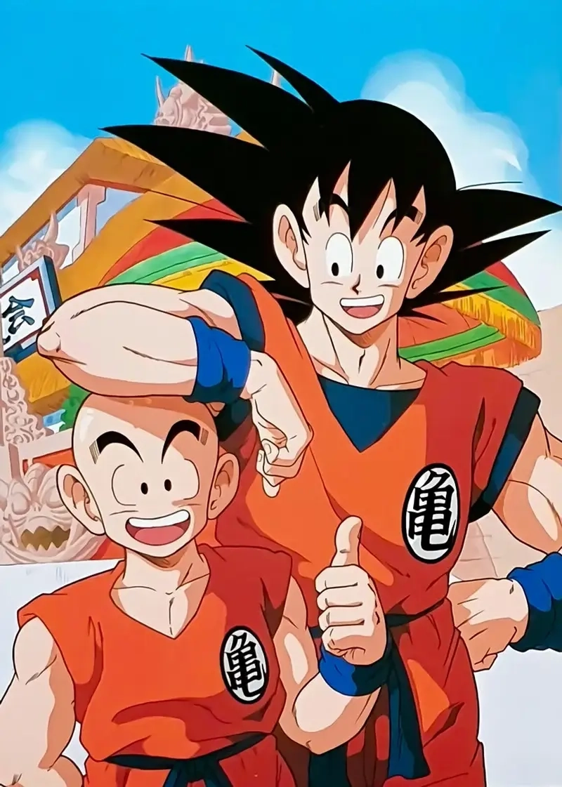Khoảnh khắc chiến đấu gay cấn giữa Krillin and Goku