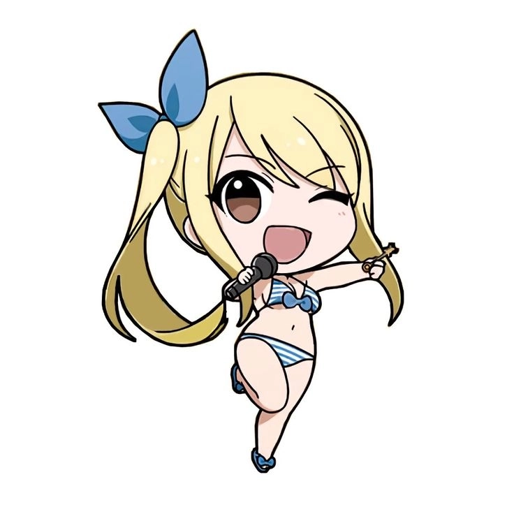 Lucy Heartfilia chibi phiên bản dễ thương không thể cưỡng lại