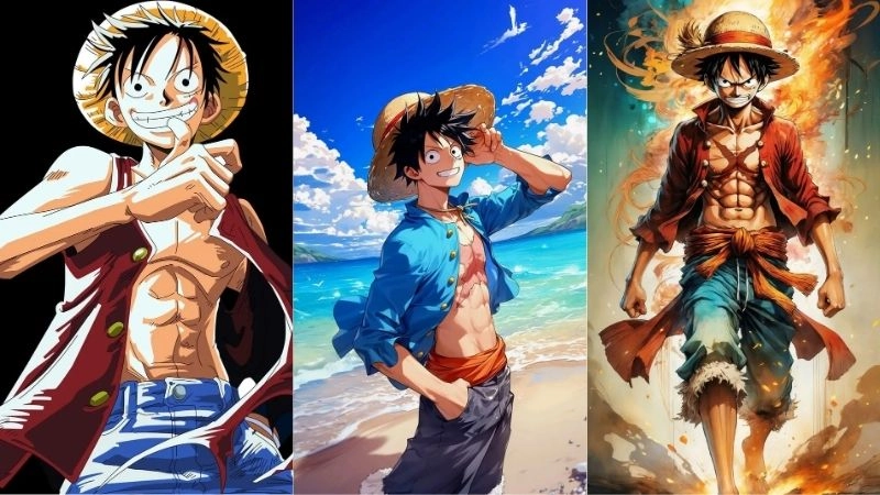 Luffy được thể hiện trọn vẹn qua từng góc chụp mạnh mẽ