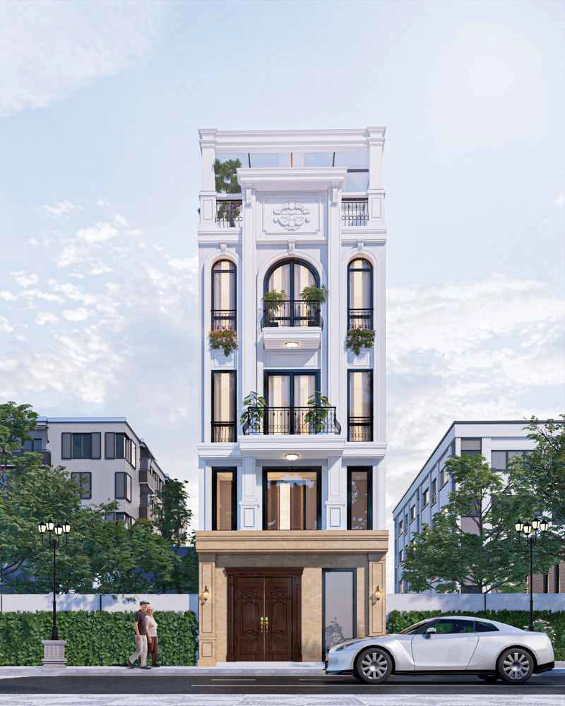 Ngắm ngay mẫu nhà phố bán cổ điển hài hòa