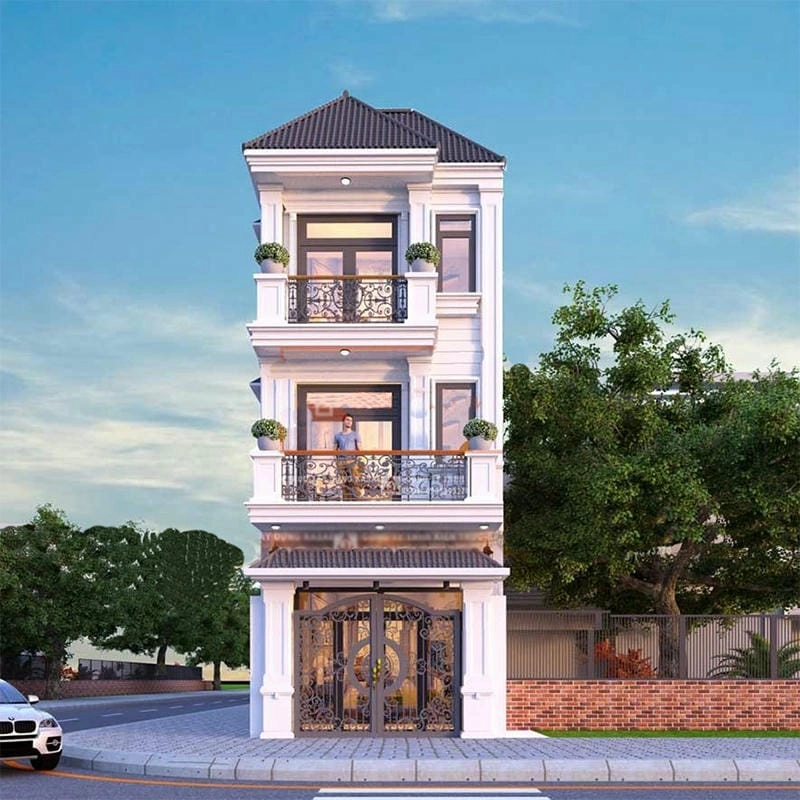 Tham khảo mẫu nhà phố mặt tiền 4-5m 5x17m