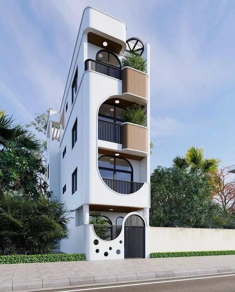 mẫu cổng nhà phố đẹp tạo điểm nhấn mặt tiền sang trọng