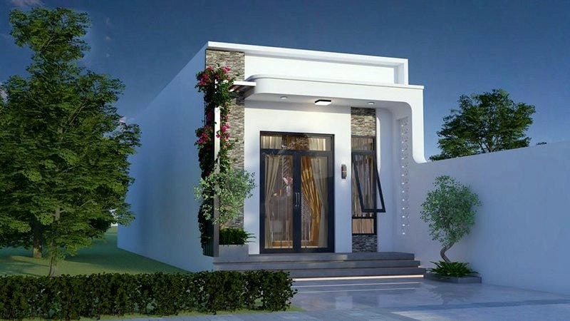 Phong cách hiện đại từ mẫu nhà 1 tầng 5x20