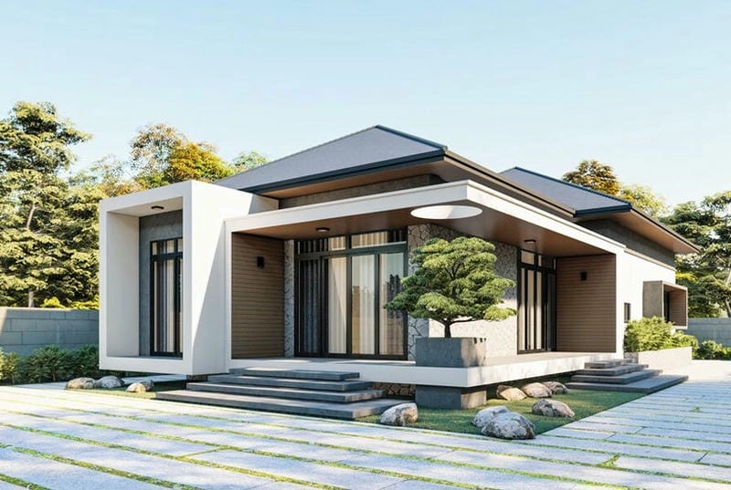 các mẫu biệt thự nhà vườn 1 tầng đa dạng phong cách lựa chọn