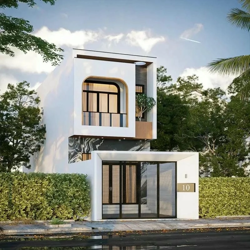 mẫu nhà 1 trệt 1 lầu 1 sân thượng mở rộng không gian sống tiện nghi