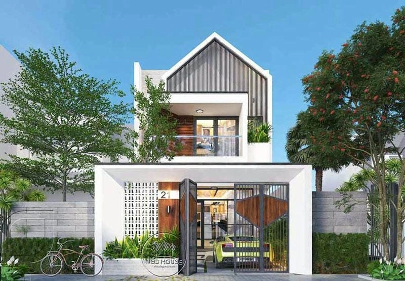 mẫu thiết kế nhà 1 trệt 1 lầu hiện đại sang trọng hợp xu hướng
