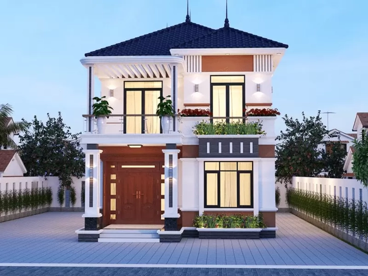 Ngắm nhìn mẫu nhà 2 tầng mái nhật đẹp 2025 đẳng cấp