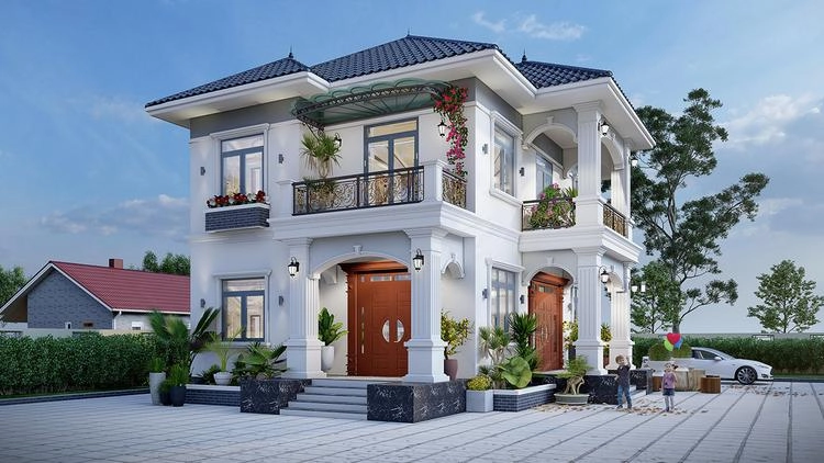 Khám phá mẫu nhà 2 tầng mái nhật đẹp 2022 trẻ trung