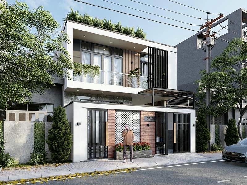 Gợi ý mẫu nhà 8x15 2 tầng trẻ trung và hiện đại