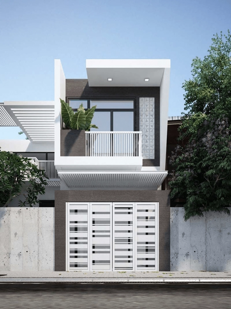 Gợi ý mẫu nhà 2 tầng đơn giản ở nông thôn nhà ống tinh tế