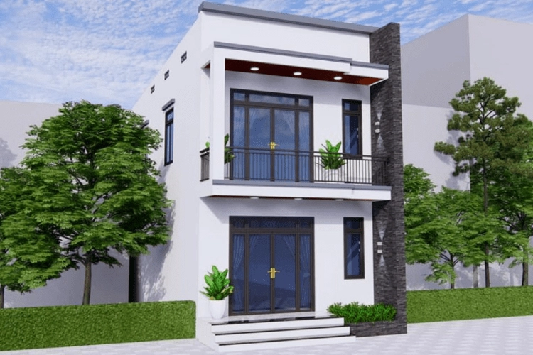 Ý tưởng mẫu nhà 2 tầng nông thôn 200 triệu nhà ống tiết kiệm