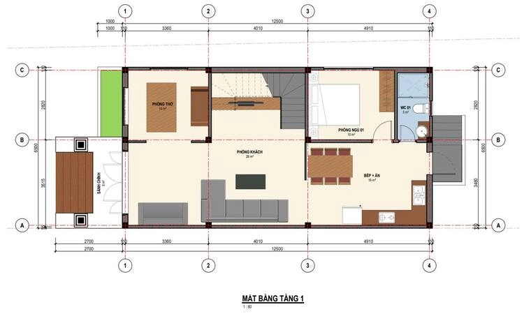 Ngắm mẫu nhà 2 tầng đẹp ở nông thôn 800 triệu nhà ống