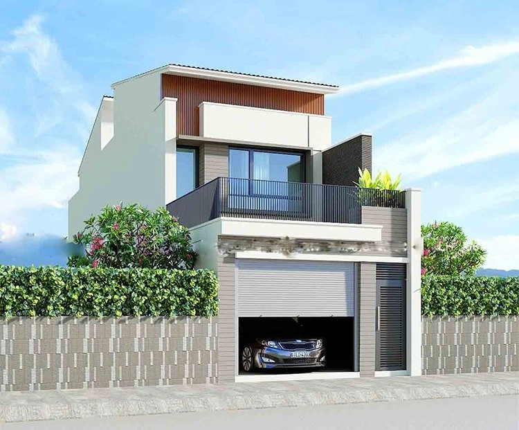 Ngắm nhà ống mẫu nhà 2 tầng đẹp ở nông thôn cuốn hút