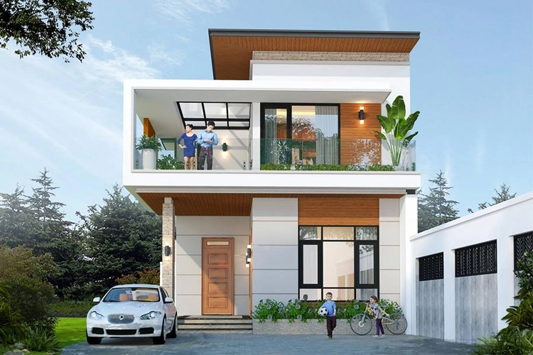 Ngắm nhìn mẫu nhà 2 tầng đẹp ở nông thôn giá rẻ tiện ích