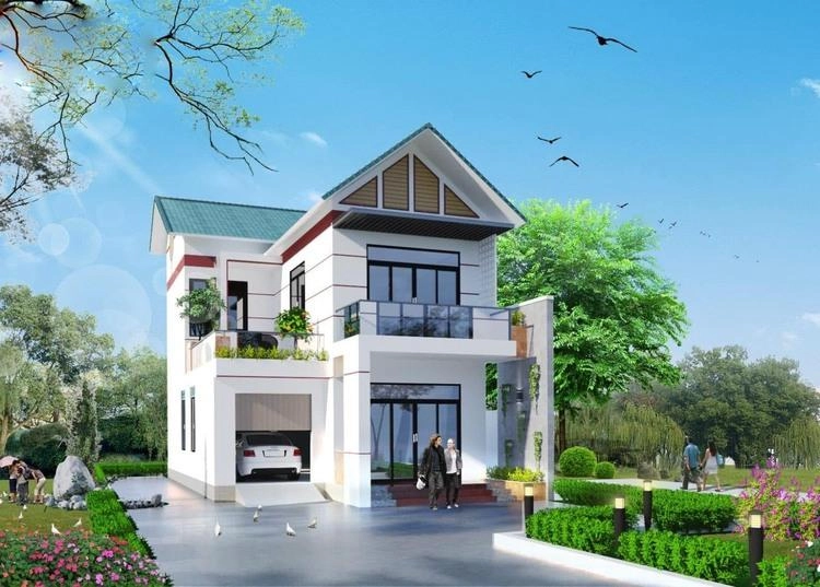 Tham khảo 600 triệu mẫu nhà 2 tầng nông thôn 500 triệu hợp lý