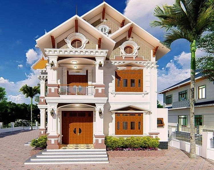 Tham khảo 700 triệu mẫu nhà 2 tầng mái thái ở nông thôn đẹp mắt