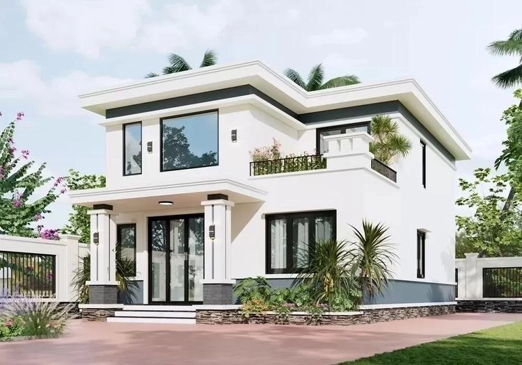 Tham khảo mẫu nhà 2 tầng thiết thực ở nông thôn đẹp mắt