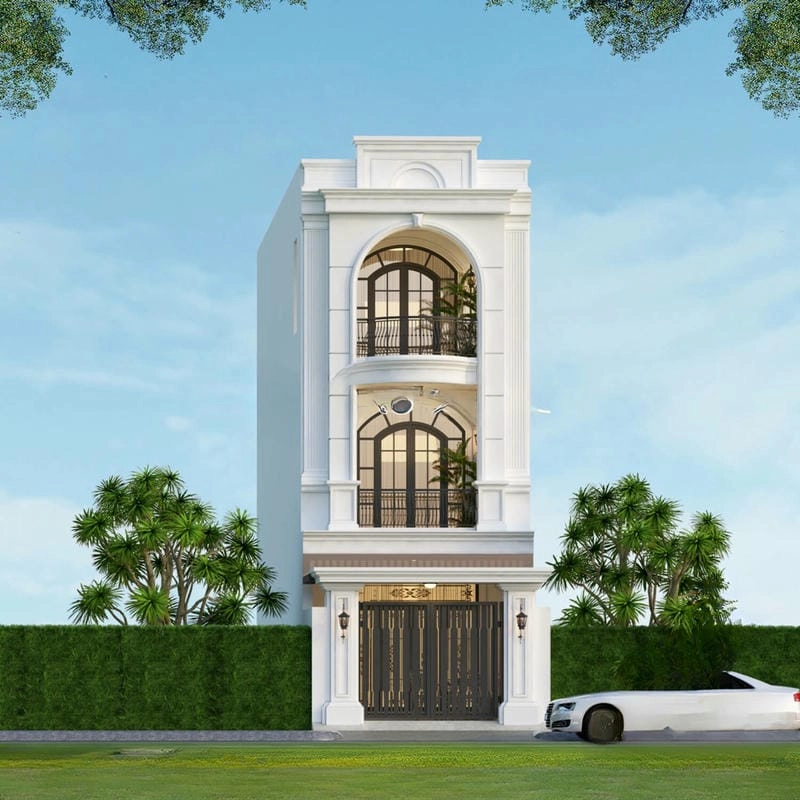 màu sơn cho nhà tân cổ điển lựa chọn màu sắc sang trọng