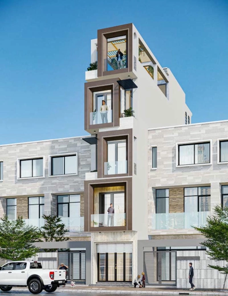 Mẫu nhà ống 5 tầng phù hợp gia đình nhiều thế hệ