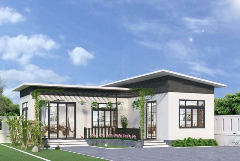 Ngắm nhìn mẫu nhà cấp 4 đẹp ở nông thôn chữ l độc đáo