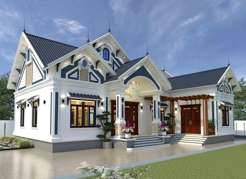 Tham khảo mẫu nhà cấp 4 mái thái 3 phòng ngủ full hồ sơ