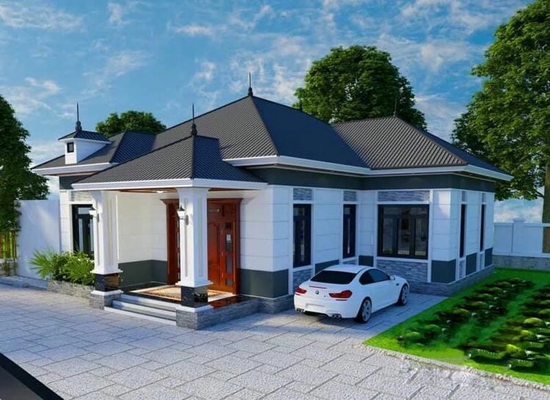 Ngắm ngay mẫu nhà cấp 4 chữ l đẹp giá rẻ tiện nghi