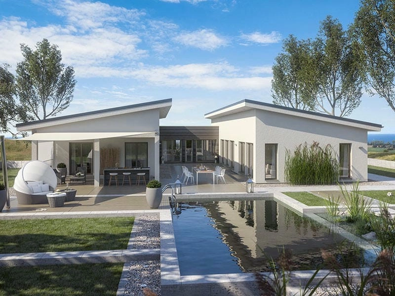 mẫu nhà biệt thự 1 tầng 4 phòng ngủ kiến trúc sang trọng đẳng cấp