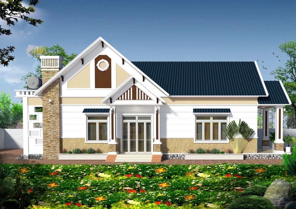 Tham khảo mẫu nhà cấp 4 đẹp 5x20 mai ton