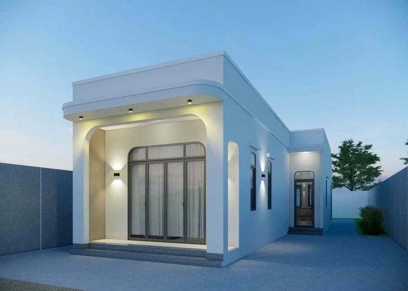 Chiêm ngưỡng mẫu mặt tiền nhà cấp 4 mái bằng tinh gọn