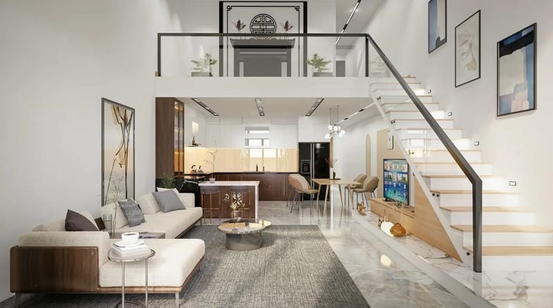 Chọn mẫu nhà cấp 4 gác lửng rộng rãi