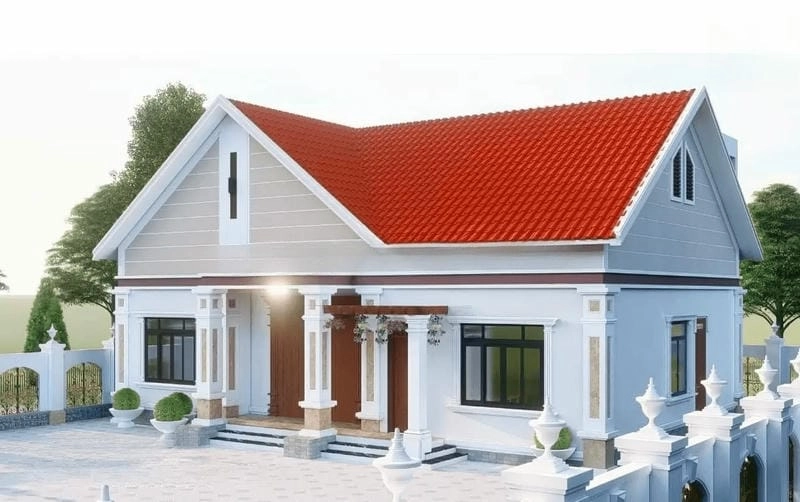 Ngắm nhìn mẫu nhà cấp 4 gác lửng hiện đại không gian độc đáo