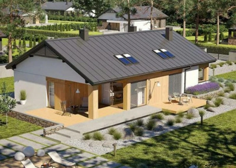 Thiết kế mẫu nhà cấp 4 lợp tôn đơn giản phù hợp nông thôn