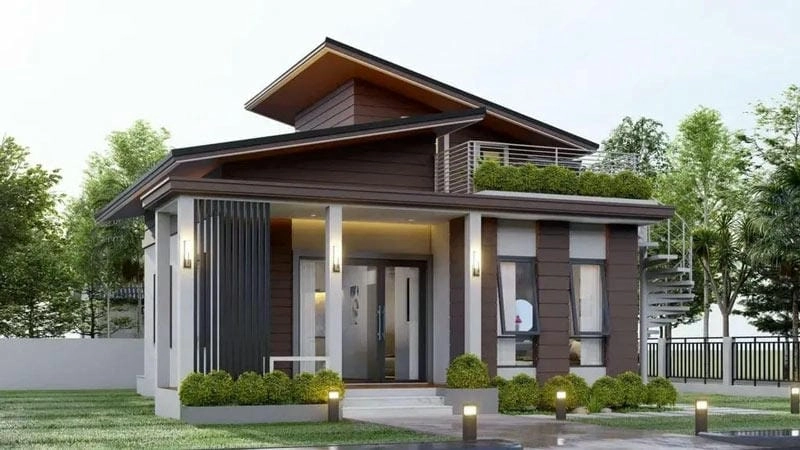 Tổng hợp nhà cấp 4 mái lệch 7m ấn tượng