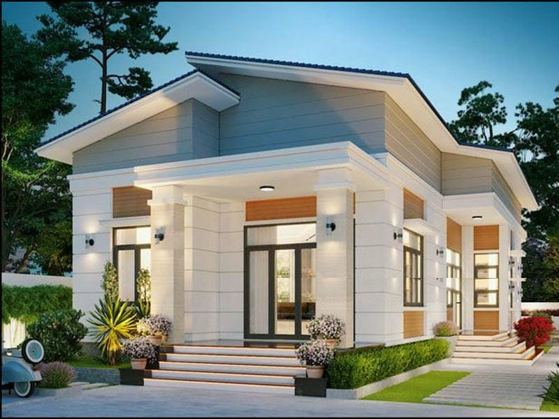 Khám phá nhà cấp 4 mái lệch dài 30m