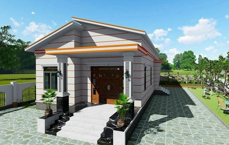 Khám phá nhà cấp 4 mái lệch 7m sang trọng