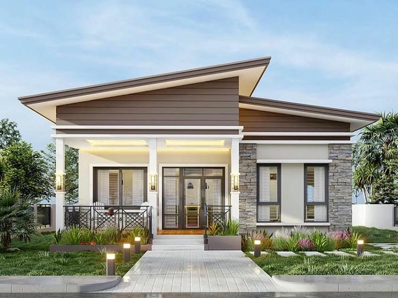 Ngắm nhìn nhà cấp 4 mái lệch tinh tế