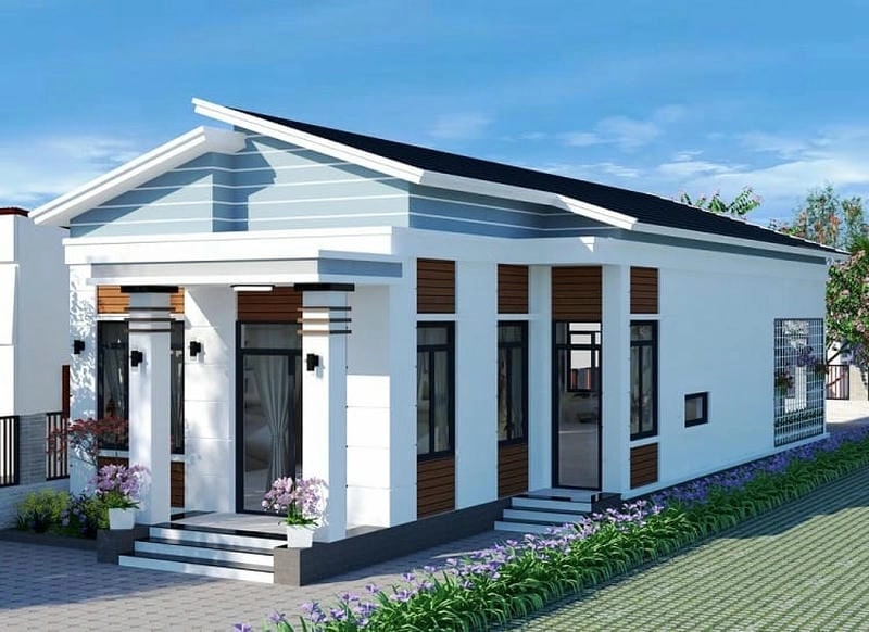 Khám phá nhà cấp 4 mái lệch 7x20
