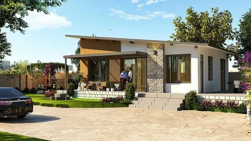 Khám phá nhà cấp 4 mái lệch 4x15 tiện nghi