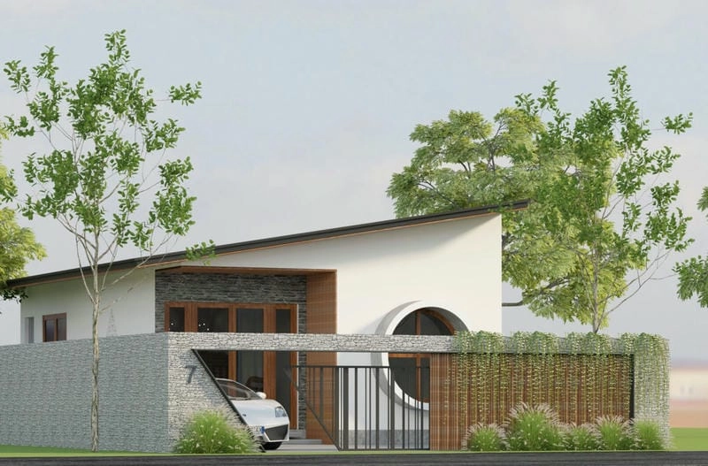 Gợi ý nhà cấp 4 mái lệch 4x20 tiện nghi